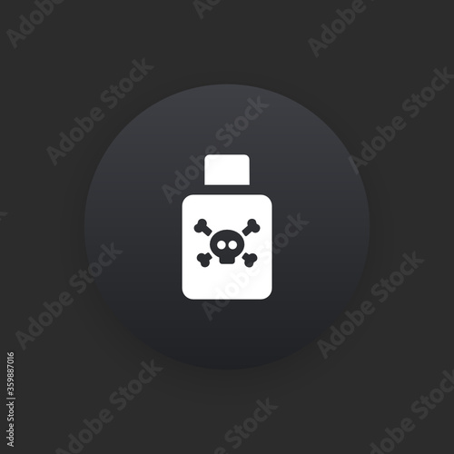 Poison -  Matte Black Web Button