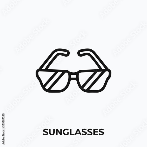 sunglasses icon vector. sunglasses sign symbol