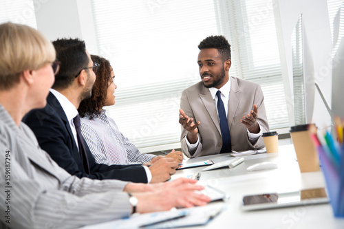 Wallpaper Mural Business people working together in the office Torontodigital.ca