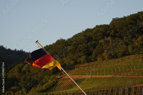 Waving German Flag on a Boat