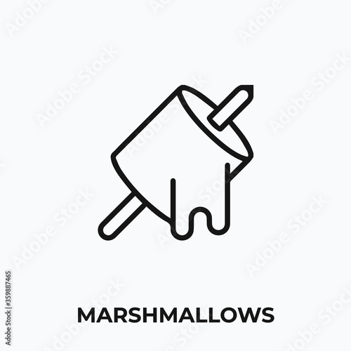 marshmallow icon vector. marshmallow sign symbol