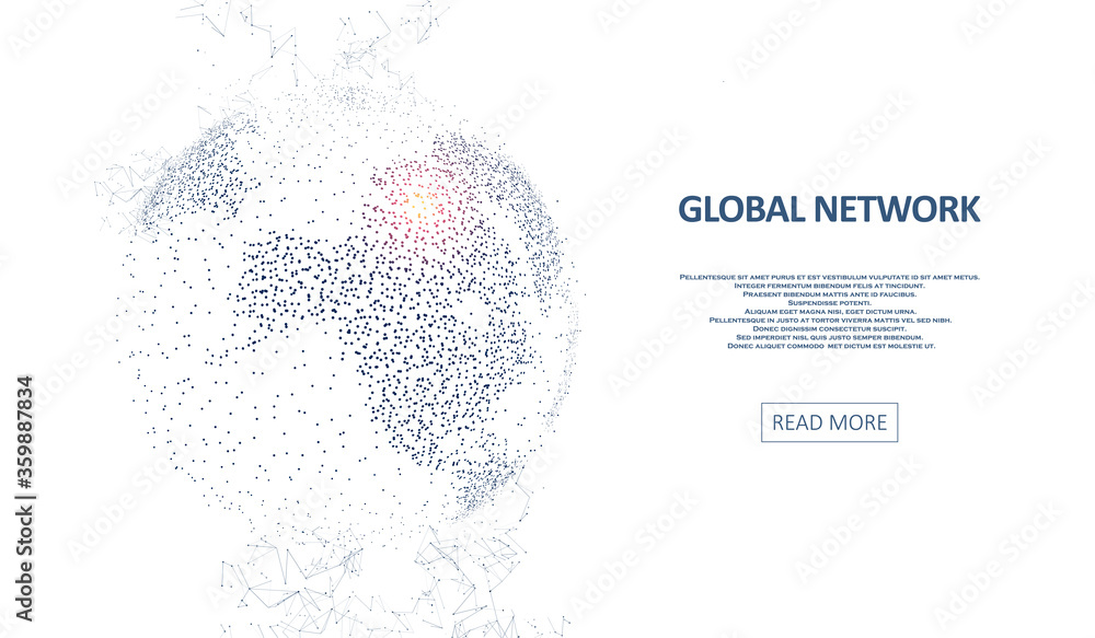 Fototapeta premium Technology image of globe