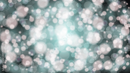 Abstract white blurred background with bokeh effect. Magical bright festive multicolored beautiful glowing shiny with light spots, round circles. Texture. Vector illustration