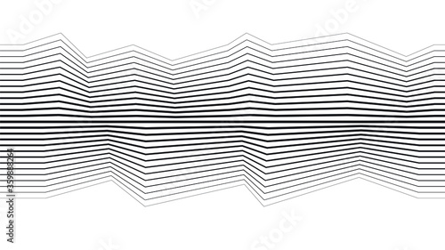 Abstract flow lines background . Fluid wavy shape .Striped linear pattern . Vector illustration