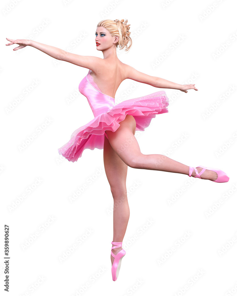 3D ballerina in tutu.