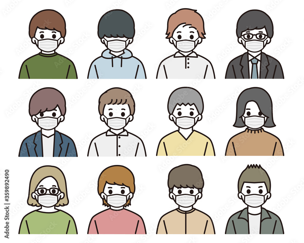 男性 アイコン マスク イラスト 男性 アイコン マスク イラスト