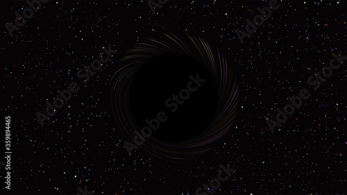 black hole in deep space