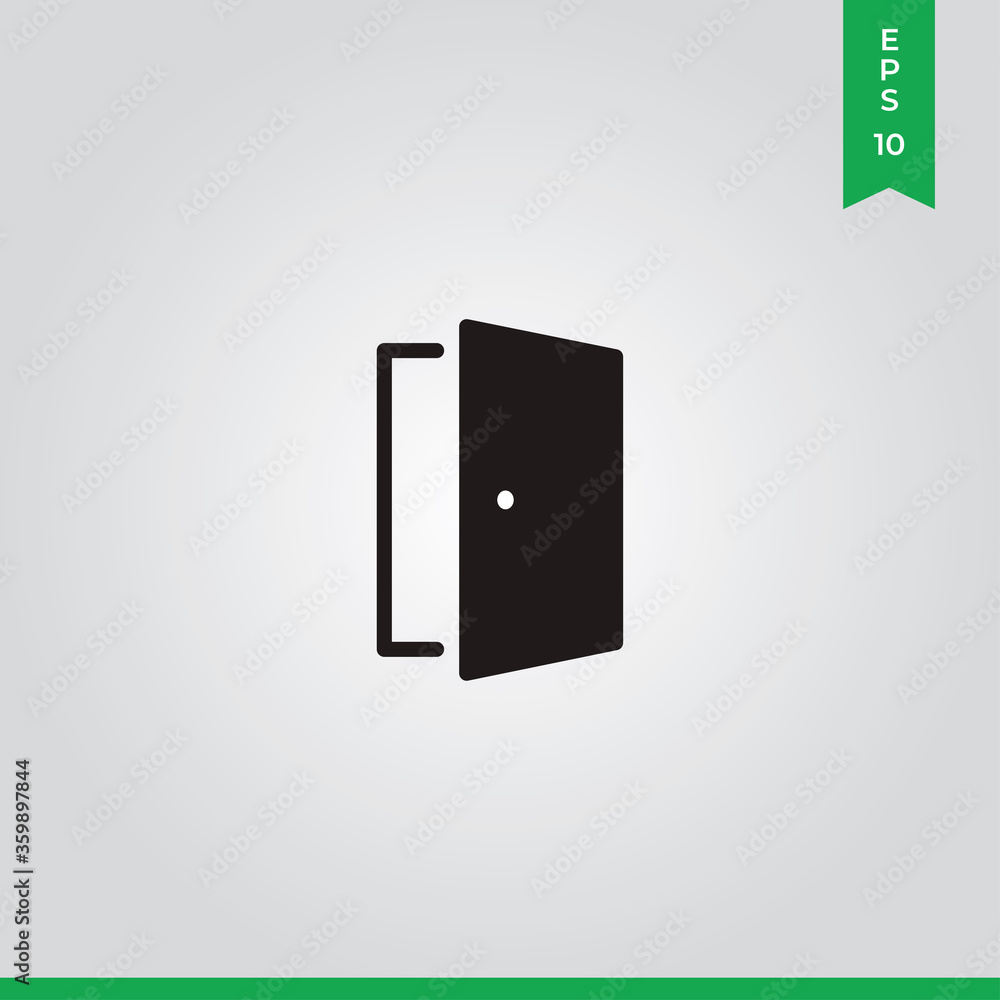 Door vector icon, simple sign for web site and mobile app. Door vector icon, simple sign for web site and mobile app.