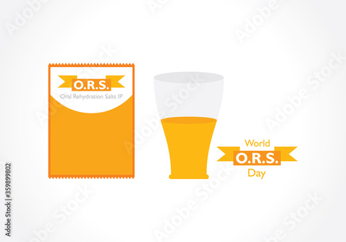 Vector illustration for World ORS day observed on 29th July