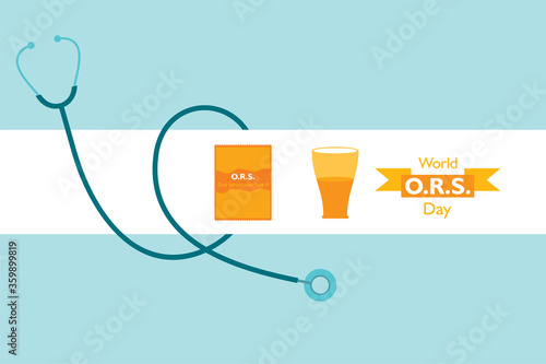 Vector illustration for World ORS day observed on 29th July