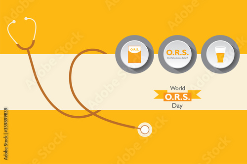 Vector illustration for World ORS day observed on 29th July