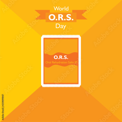 Vector illustration for World ORS day observed on 29th July