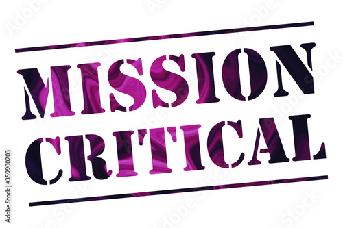 mission critical Vector stamp. White isolated