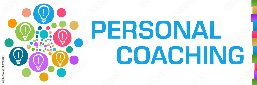 Personal Coaching Colorful Dots Circular Bulbs Left Personal Coaching Colorful Dots Circular Bulbs Left