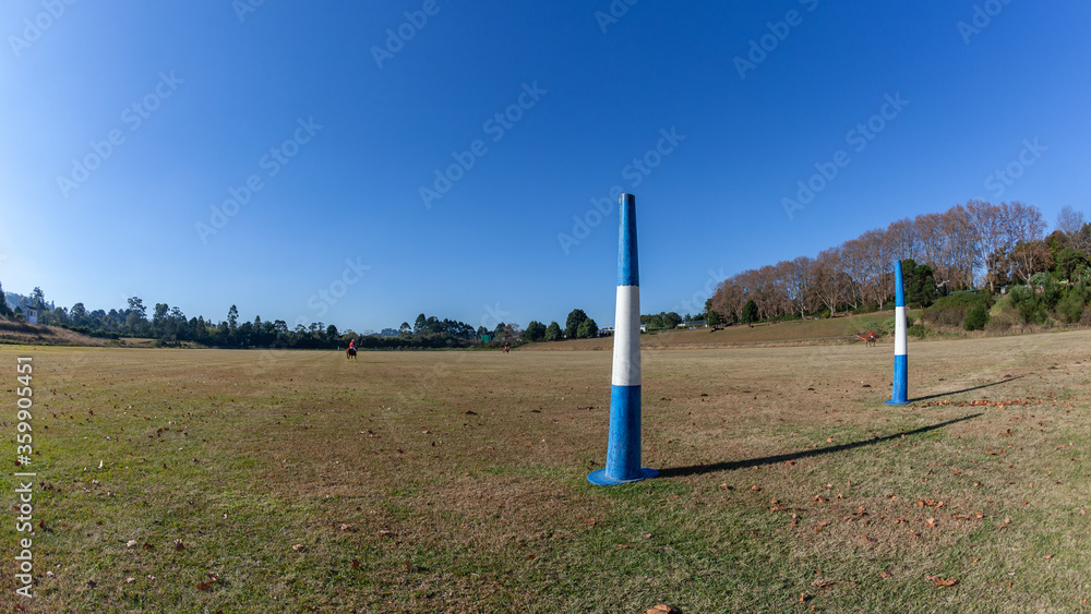 Polo Field Goal Posts Equestrian Panoramic Landscape