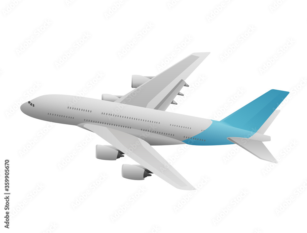 wide body aircraft with blue tail