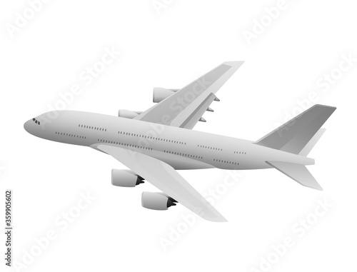 wide body aircraft in white