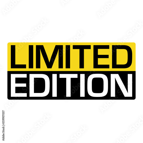 Limited edition Car sticker sale banner ribbon logo icon on bumper text Fashion print for clothes apparel greeting invitation card emblem picture menu poster flyer websites Vector