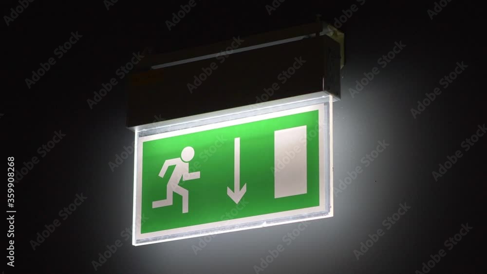 Exit emergency sign in 4K slow motion 60fps
Exit emergency sign in 4K slow motion 60fps