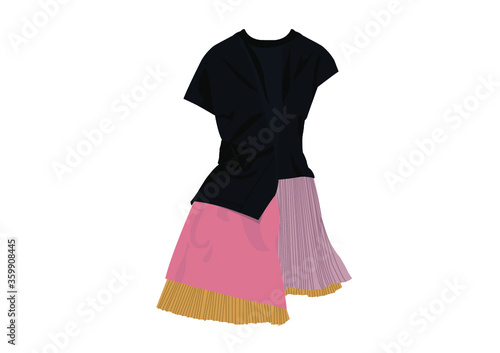Dress icon logo design illustration