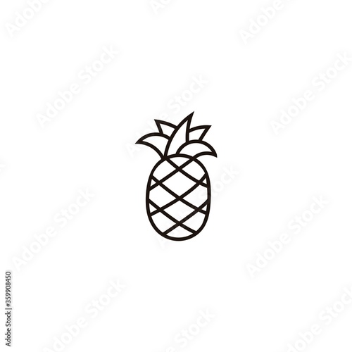 the monochrome pineapple logo and icon