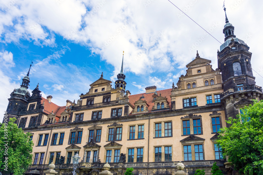 antique building view in Dresden, Germany