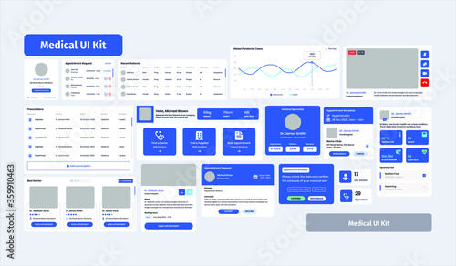 Medical UI Kit. The Best UI Kit for medical, hospital and doctor purpose