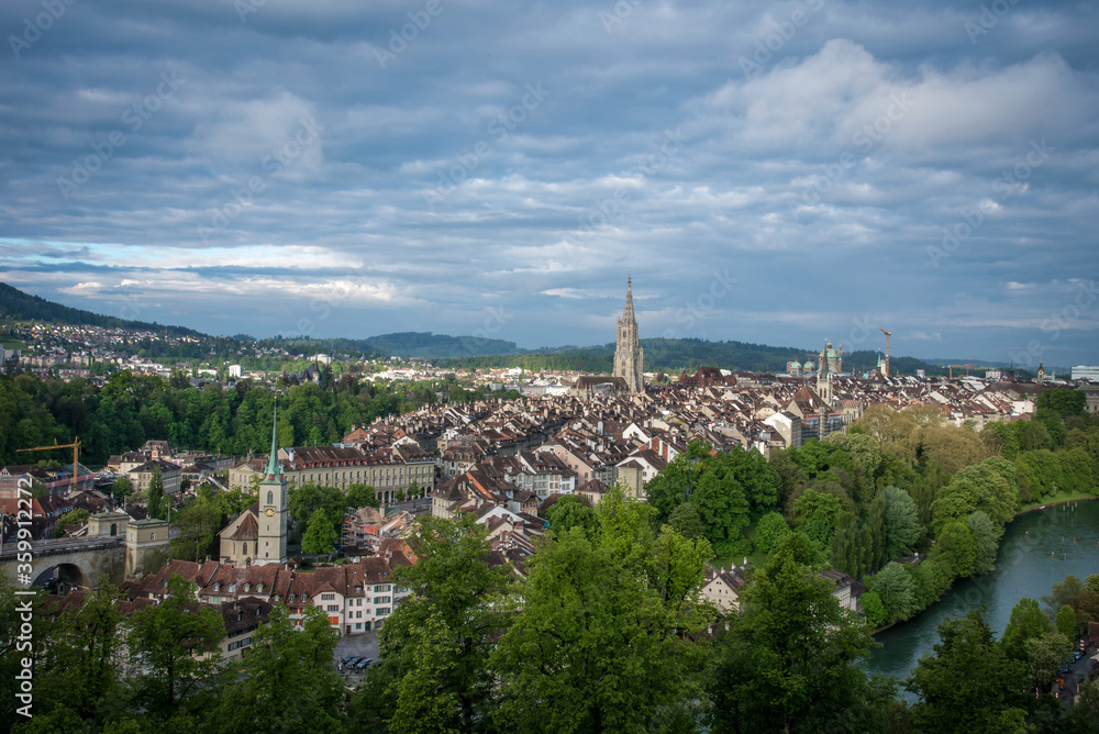 Blick über die Dächer der Altstadt von Bern
