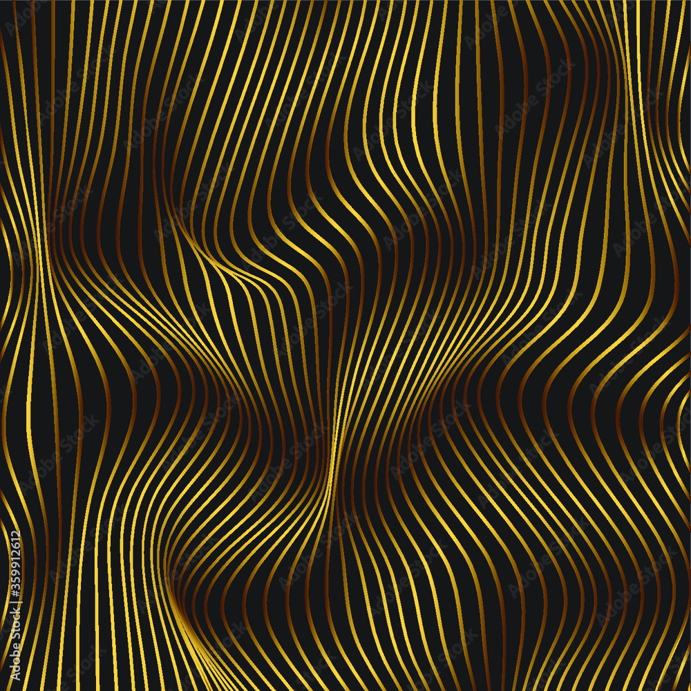Wave line gold background vector design for wallpaper, textile