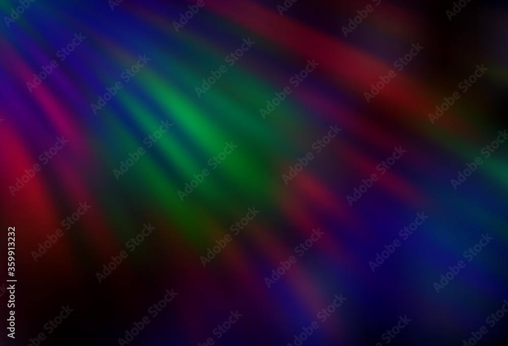 Dark Multicolor vector background with straight lines. Lines on blurred abstract background with gradient. Pattern for ad, booklets, leaflets.