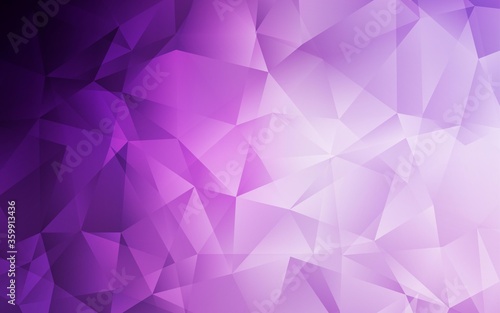 Light Purple, Pink vector polygon abstract background. Shining polygonal illustration, which consist of triangles. Polygonal design for your web site. © smaria2015