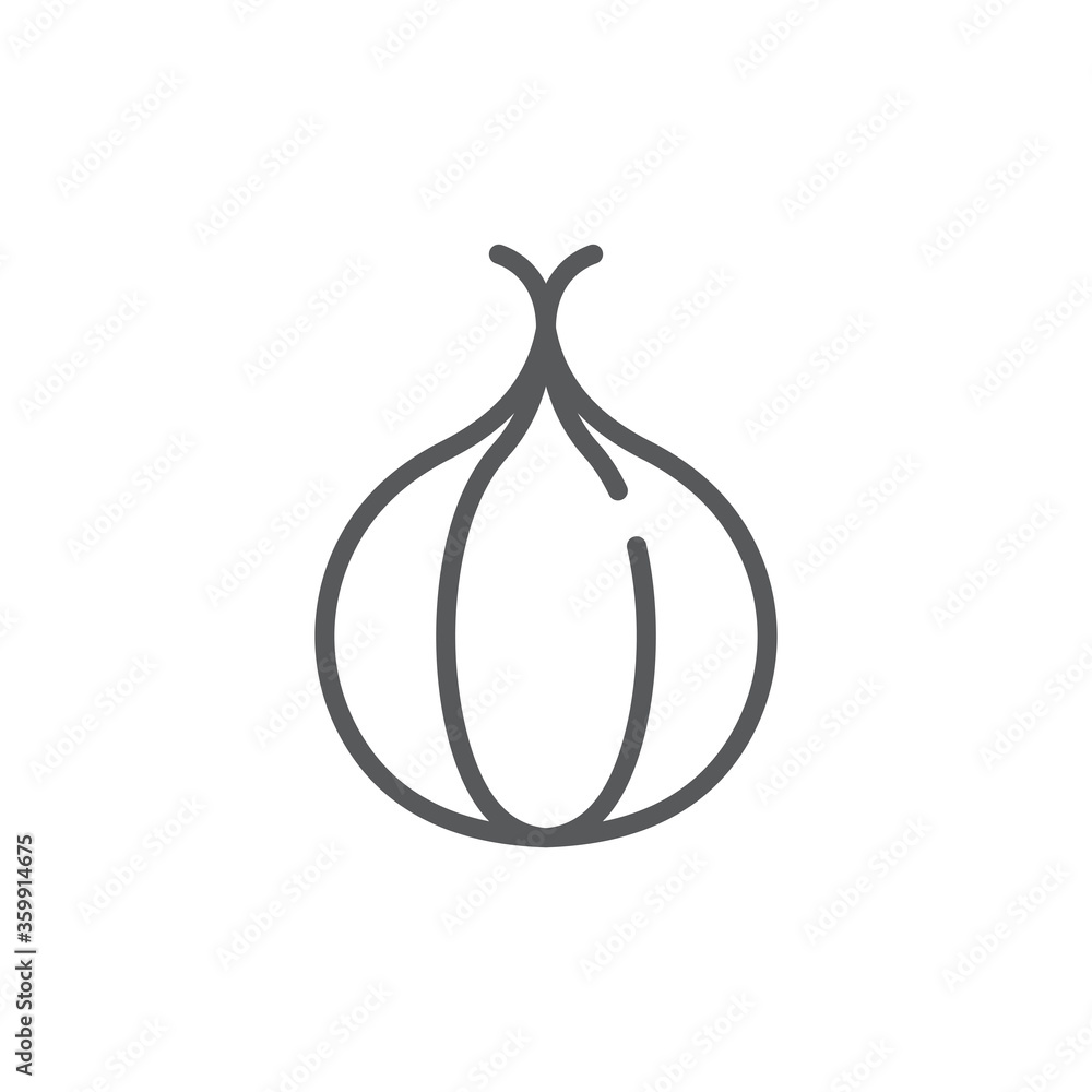 Onion vector icon symbol isolated on white background Onion vector icon symbol isolated on white background