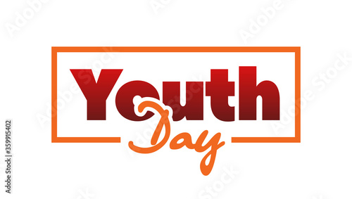 Vector illustration,card,banner or poster for international youth day.