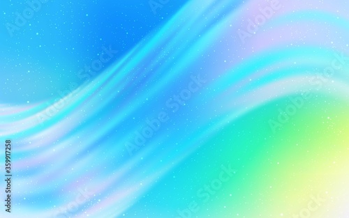 Light Blue, Green vector layout with cosmic stars. Shining colored illustration with bright astronomical stars. Pattern for astrology websites.