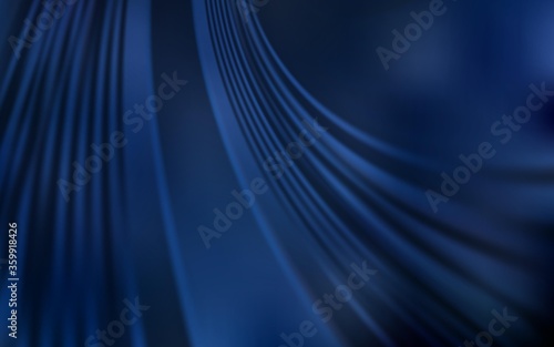 Dark BLUE vector layout with bent lines. A sample with colorful lines, shapes. Abstract design for your web site.
