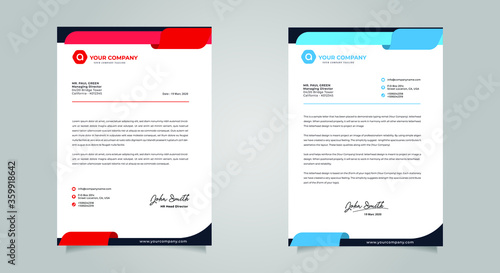 Abstract Letterhead Design Modern Business Letterhead Design Template