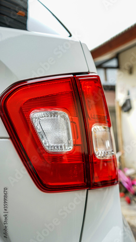 Close-up of modern car rear lights