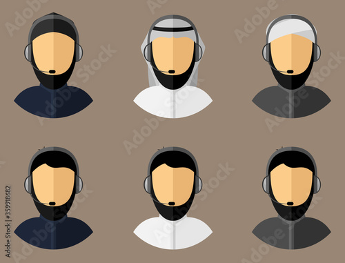 Avatar or anonymous Muslim character for web consulting