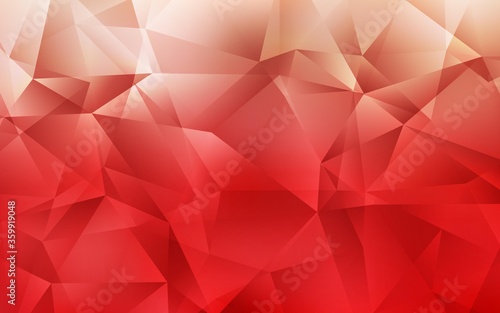 Light Red vector triangle mosaic background. Colorful illustration in abstract style with triangles. Template for cell phone's backgrounds.