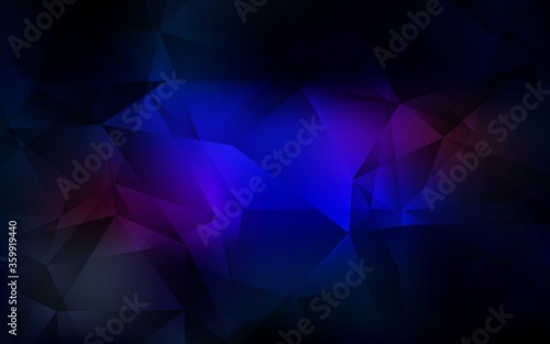Dark Blue, Red vector abstract polygonal pattern. Shining colorful illustration with triangles. Textured pattern for your backgrounds.