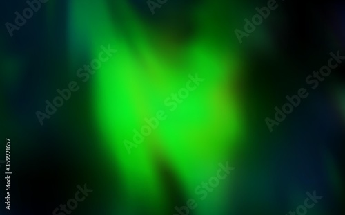 Dark Green vector blurred shine abstract texture. Modern abstract illustration with gradient. Elegant background for a brand book.