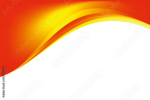 Abstract Red Yellow Wavy Background Design, Smooth Red and Yellow Background Template Vector with Copy Space for Text