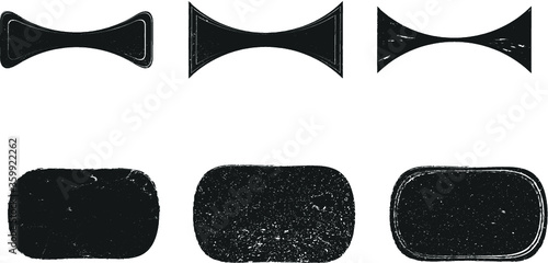 Grunge post Stamps Collection. Banners, Insignias , Logos, Icons, Labels and Badges Set . vector distress textures.blank shapes.