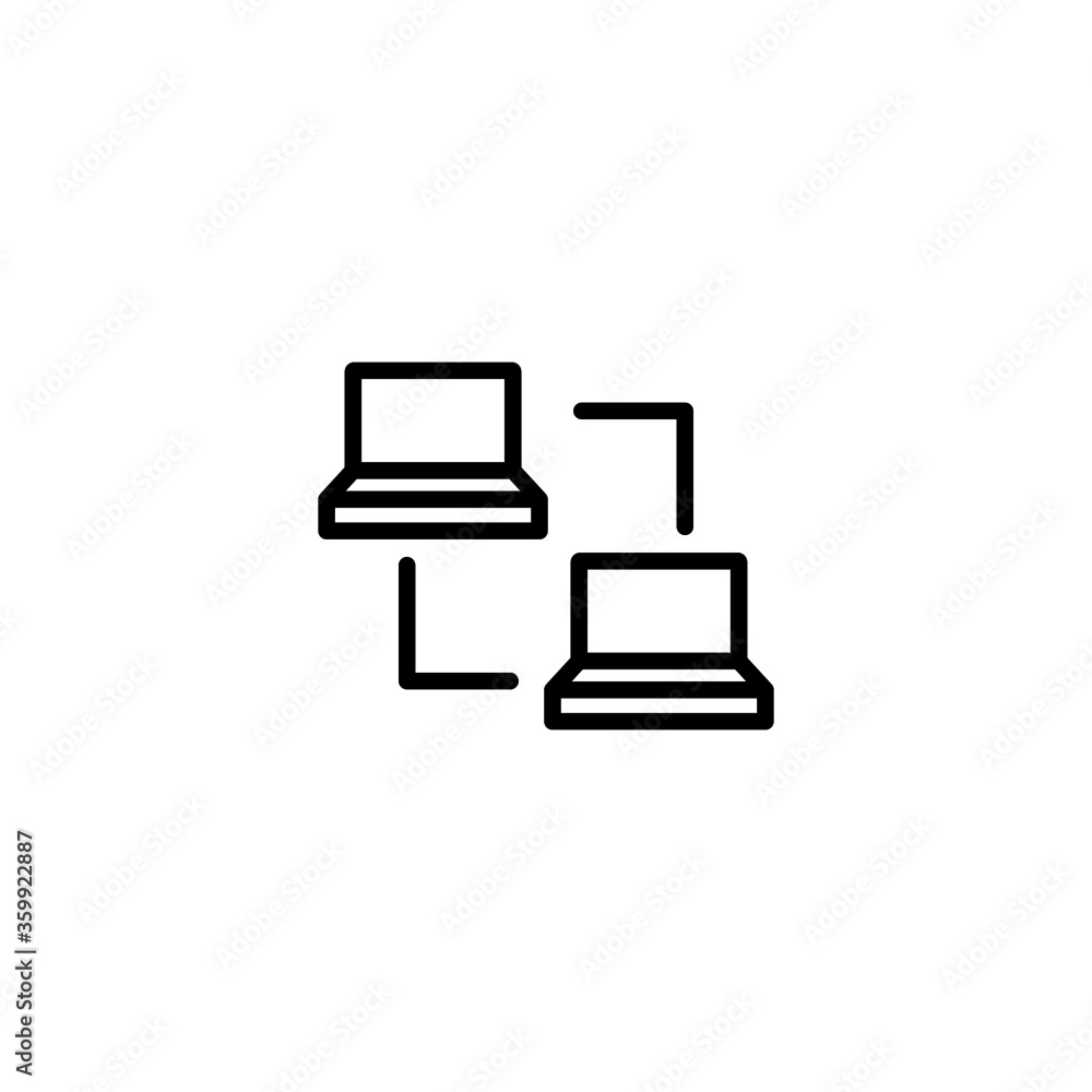 remote access icon in black line style icon, style isolated on white background remote access icon in black line style icon, style isolated on white background