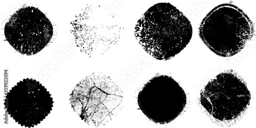 Grunge post Stamps Collection. Banners, Insignias , Logos, Icons, Labels and Badges Set . vector distress textures.blank shapes.