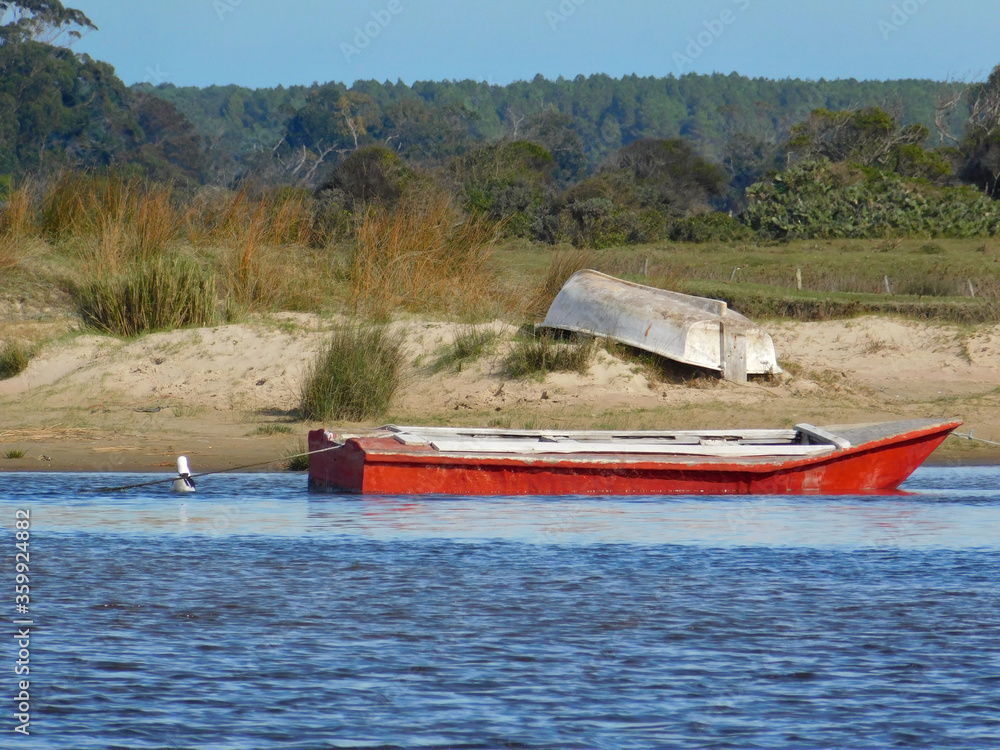 Obraz premium boat on the river