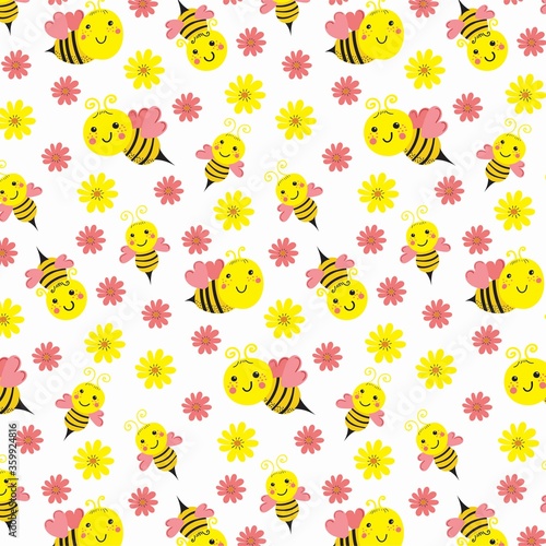 Bee design collection. Honeycomb and honey  yellow pattern banner. Vector seamless background