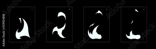 Explosion Smoke effect. Explosion Animation effect. Animation Sprite sheet for games, cartoon or animation. vector style animation effect 1247.