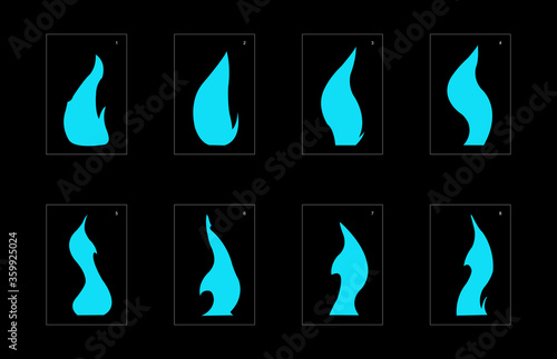 Water explosion effect. Explosion animation effect. Animation sprite sheet for games, cartoon or animation. vector style animation effect 1242.