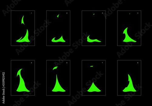liquid explosion effect. Explosion Animation effect. Animation Sprite sheet for games, cartoon or animation. vector style animation effect 1263.